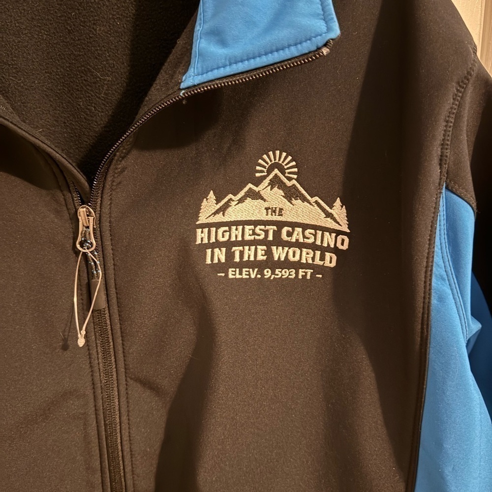 NWOT Crossland Highest Casino in the World full zip embroidered jacket - Picture 4 of 9